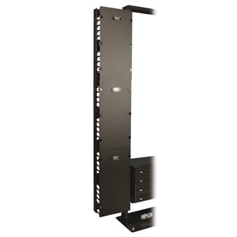 Kabelový manažer vertikální SmartRack 12 (30.48cm), kabelový kanál s výřezy pro kabely a krytem
