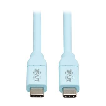 Tripplite Kábel USB-C (Samec / Samec), USB 2.0, Antibakteriálne Safe-IT, ultra flexibilné, sv. modrá,1.83m