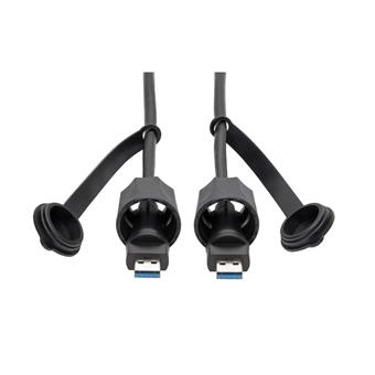 Kabel USB-A / USB-A, SuperSpeed, USB 3.0/3.1, odolný IP68, stíněný, (Samec/Samec), 1.83m