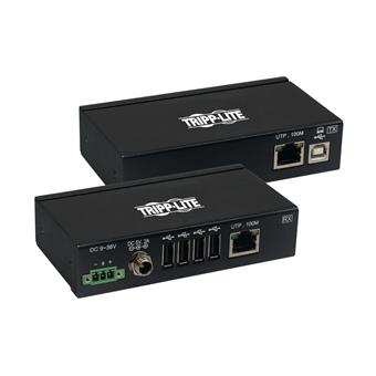 Extender, 4-port USB 2.0 přes Cat6, ESD ochrana, PoC, průmyslový, možnost montáže, 100mm