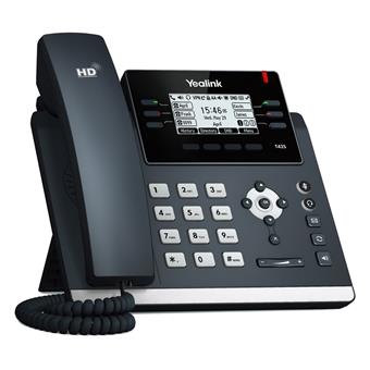 Yealink SIP-T42S SIP telefon, PoE, 2,7" 192x64 LCD, 15 prog.tl., GigE