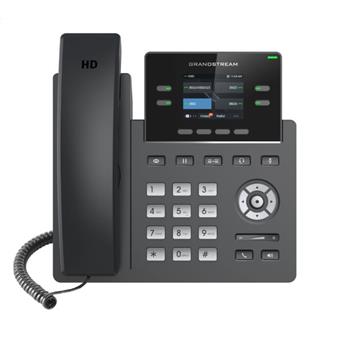 Grandstream GRP2612, 2.4" TFT bar. displej, 2 SIP účty, 4 prog. hr., 16 BLF hr., dual port 10/100 Mb