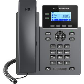Grandstream GRP2602G SIP telefon, 2,21" LCD podsv. displej, 4 SIP účty, 2x1Gbit port, PoE