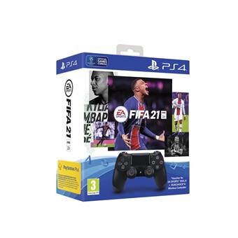 PS4 - DualShock 4 Controller, černý+ FIFA21 v2/Ch
