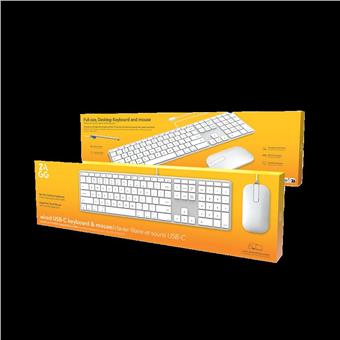 Wired USB-C Keyboard & Mouse Apple Silver UK