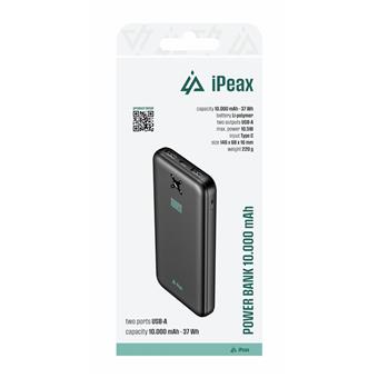 POWER BANKA 10000 mAh, 10,5W, 2x USB-A ČERNÁ