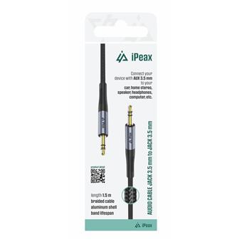 ADAPTÉR 3,5 MM JACK / 3,5 MM JACK 1,5 M ČERNÝ
