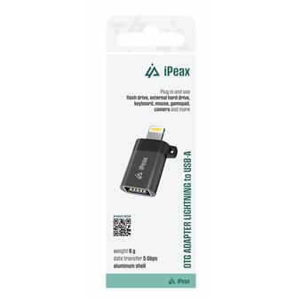 ADAPTÉR OTG LIGHTNING / USB-A (samice) ČERNÝ