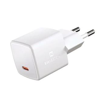 SWISSTEN MINI SIEŤOVÝ ADAPTÉR GaN USB-C 25W POWER D