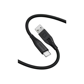 DÁTOVÝ KÁBEL SOFT SILICONE USB/USB-C 1,5M 60W