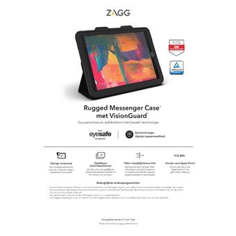 ZAGG klávesnice Rugged Messenger Kryt UK + VG IPad 9.7
