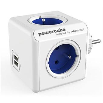 Zásuvka PowerCube ORIGINAL USB, Blue, 4 rozbočka, 2x USB