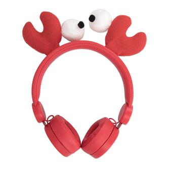 Drátová sluchátka Forever AMH-100 3,5 mm mini jack s magnetickými prvky červená