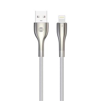 Kabel Forever Sleek USB/Lightning 1m 2,4A bílý