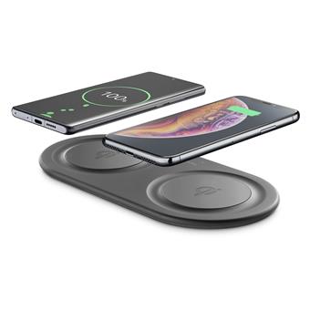 QI stanice Cellularline Dual s 2 x 10W, černá