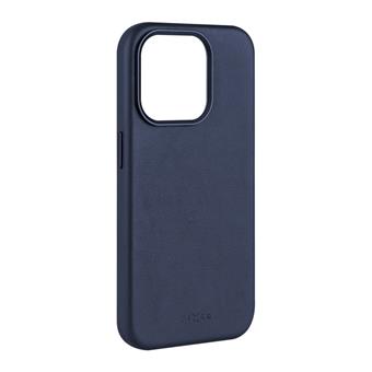 FIXED MagLeather kožený kryt iPhone 15PM modrý