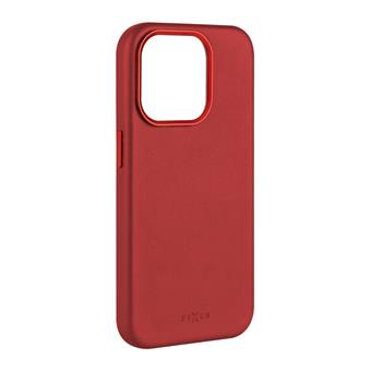 FIXED MagLeather kožený kryt iPhone 15PM červený