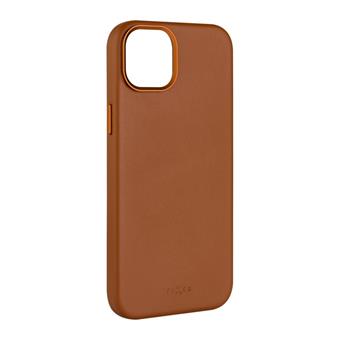 FIXED MagLeather kožený kryt iPhone 14, hnědý