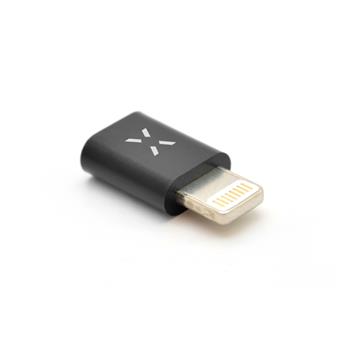 Redukce FIXED z microUSB na Lightning, černá