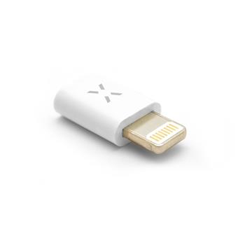 Redukce FIXED z microUSB na Lightning, bílá