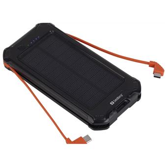 Sandberg 3in1 Solar Powerbank 10000, solární nabíječka, černá
