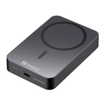 Sandberg Mag Wireless Powerbank 10000 mAh ALU, černá