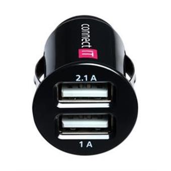 Auto adaptér 2xUSB 2.1 a 1 A - černý