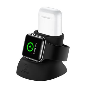 USAMS ZJ051 Nabíjecí Stojánek pro Apple Watch/Airpods Black