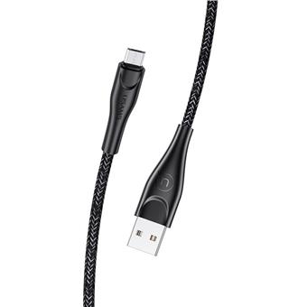 USAMS SJ396 U41 Braided Datový Kabel 2m microUSB Black