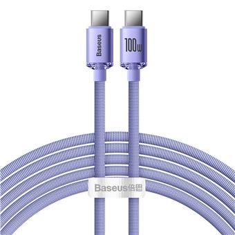Baseus CAJY000705 Crystal Shine Series Dátový Kábel USB-C - USB-C 100W 2m Purple