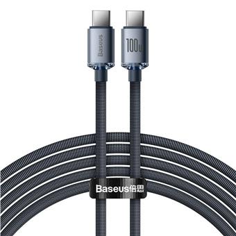 Baseus CAJY000701 Crystal Shine Series Dátový Kábel USB-C - USB-C 100W 2m Black