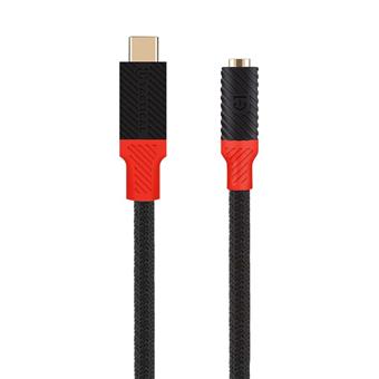 Tactical Pin4Fun Adapter USB-C/Jack 3,5mm 0,1m Black/Red