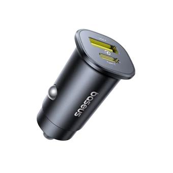 Baseus GoTrip Nabíječka do Auta USB-C/USB-A 30W Cosmic Black