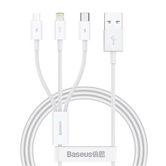 Baseus Superior Series Fast Charging Datový Kabel USB-A - USB-C/microUSB/Lightning 3.5A 0.5m Stellar