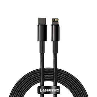 Baseus Datový kabel Tungsten Gold PD 20W 2m USB-C/Lightning černý