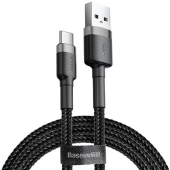 Baseus datový kabel Cafule USB-C 3m 2A šedo-černý