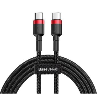 Baseus dátový kábel Cafule USB-C PD2.0 1m 60W (20V 3A) čierno-červený