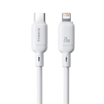 Baseus Rychlonabíjecí kabel Silky USB-C/Lightning 1m 20W bílý