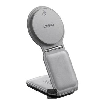 Baseus Magnetický držák do auta s bezdrátovým nabíjením PrimeTrip C02 šedý