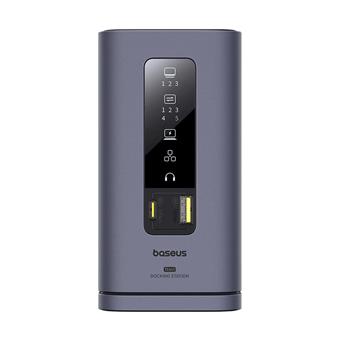 Baseus Dokovací stanice Spacemate 11v1 (USB-C PD, USB-C, 2x USB-A, 3x HDMI) šedá