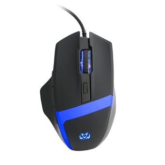 Herní myš C-TECH Kyllaros, pro gaming, modré podsvícení, 3200DPI, 7 tlačítek, programovatelná, USB
