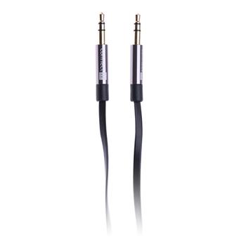 3,5mm propojovací audio jack kabel, plochý, 1m