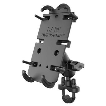 UNPKD RAM QUICK-GRIP XL PHONE HOLDER FOR LARGER DEVICES WITH SHORT ARM AND U-BOLT