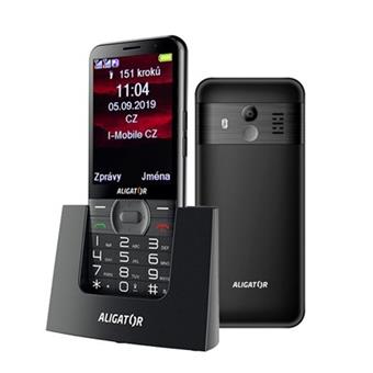 ALIGATOR A900 Senior černý + stolní nabíječka