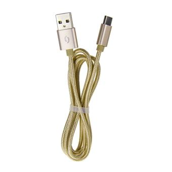 ALIGATOR datový kabel TUBA 2A lightning zlatý