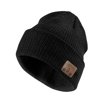 Čepice s bluetooth sluchátky černá