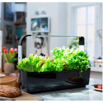 TREGREN T12 Kitchen Garden, chytrý květináč, černý