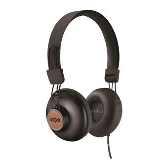 MARLEY Positive Vibration 2.0 - Signature Black, sluchátka přes hlavu s ovladačem a mikrofonem