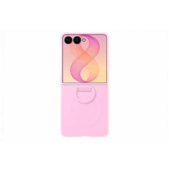 Samsung Silikónový magnetický kryt s držiakom na prst pre Galaxy Z Flip8, Pink