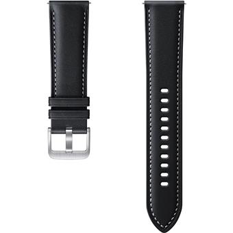 Samsung Stitch Leather Band (22mm, M/L) Black